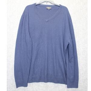 Quince Men Mongolian Cashmere V-Neck Sweater True Navy XL